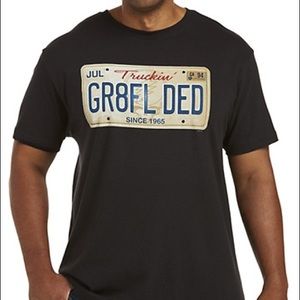 GRATEFUL DEAD Plate Graphic Tee Black Big Men 1XLT
